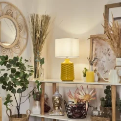 Lampes En Tissu-hofstein Lampe de table Chave Jaune, 1 lumière