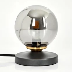 Suspension Verre Fumé-hofstein Lampe de table Chehalis Laiton, Noir, 1 lumière