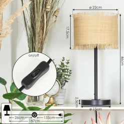 Luminaires Scandinaves-hofstein Lampe de table Chenevrey Noir, 1 lumière