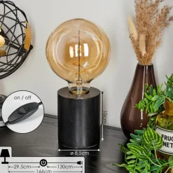 Lampes Vintages & Rétros-hofstein Lampe de table Fontannes Noir, 1 lumière