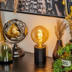 Lampes Vintages & Rétros-hofstein Lampe de table Fontannes Noir, 1 lumière