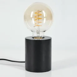 Lampes Vintages & Rétros-hofstein Lampe de table Fontannes Noir, 1 lumière