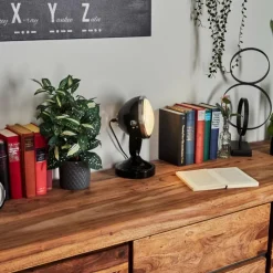 hofstein Lampe de table Foverup Chrome, Nickel mat, Noir, 1 lumière