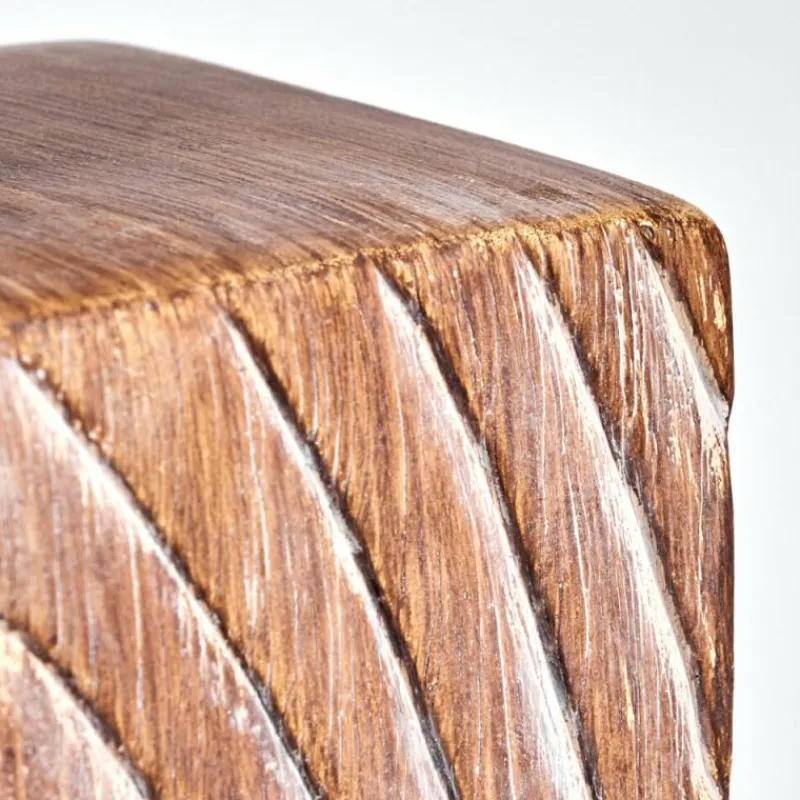 Lampes En Tissu-hofstein Lampe de table Francillon Brun, Chrome, Couleur bois, 1 lumière