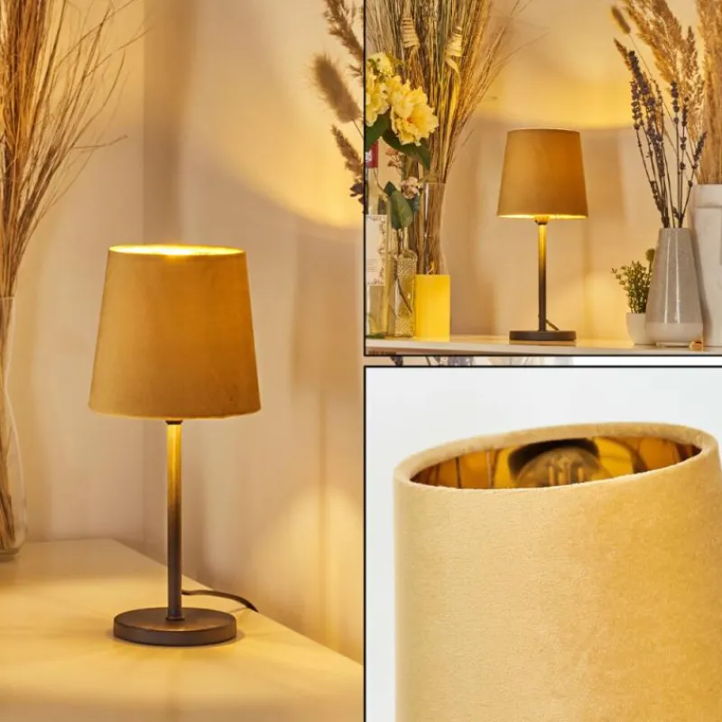 Lampes En Tissu-hofstein Lampe de table Frandina Jaune, Or, 1 lumière