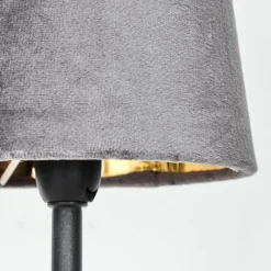 Lampes En Tissu-hofstein Lampe de table Frandina Or, Gris, 1 lumière