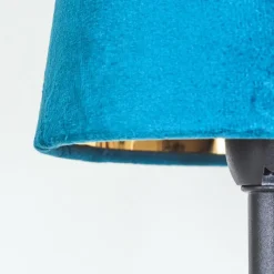 Lampes En Tissu-hofstein Lampe de table Frandina Bleu, Or, 1 lumière