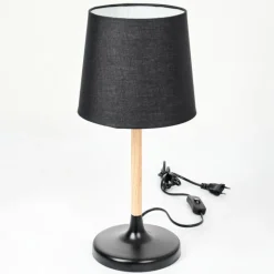 Lampes En Tissu-hofstein Lampe de table Frecheiro Écru, Noir, 1 lumière