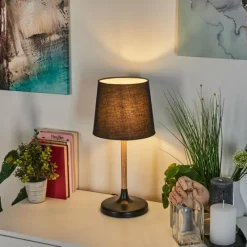 Lampes En Tissu-hofstein Lampe de table Frecheiro Écru, Noir, 1 lumière