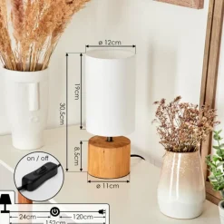 Lampes En Tissu-hofstein Lampe de table Geneva Écru, 1 lumière