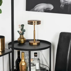 hofstein Lampe de table Huallilemu LED Vieux laiton, 1 lumière