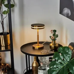 hofstein Lampe de table Huallilemu LED Vieux laiton, 1 lumière