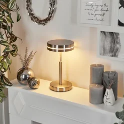 hofstein Lampe de table Huallilemu LED Nickel mat, 1 lumière