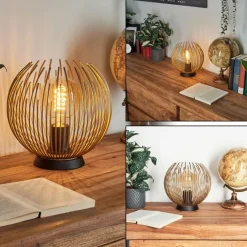 Lampes Dorées-hofstein Lampe de table Keryvaland Or, Noir, 1 lumière