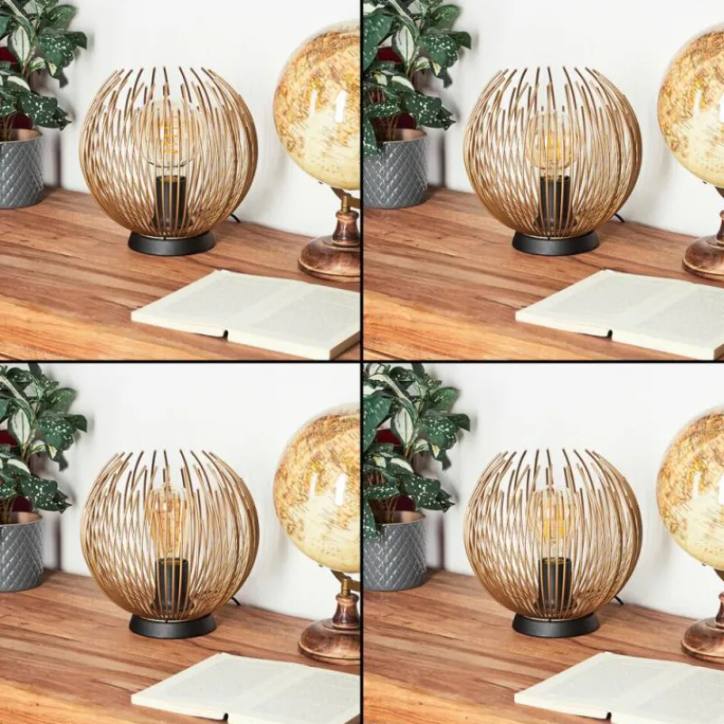 Lampes Dorées-hofstein Lampe de table Keryvaland Or, Noir, 1 lumière