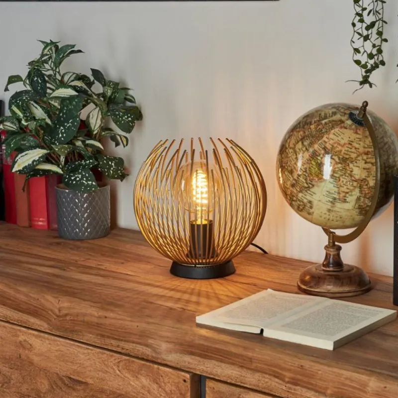 Lampes Dorées-hofstein Lampe de table Keryvaland Or, Noir, 1 lumière