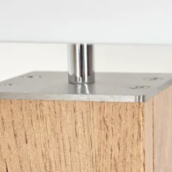 Lampes En Tissu-hofstein Lampe de table Kyneton Gris, Écru, Nickel mat, 1 lumière