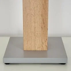 Lampes En Tissu-hofstein Lampe de table Kyneton Gris, Écru, Nickel mat, 1 lumière