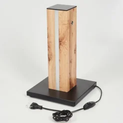 Lampes En Bois-hofstein Lampe de table Kyneton LED Écru, Noir, 1 lumière