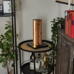 Lampes En Bois-hofstein Lampe de table Kyneton LED Écru, Noir, 1 lumière
