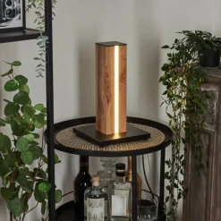 Lampes En Bois-hofstein Lampe de table Kyneton LED Écru, Noir, 1 lumière