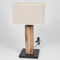 Lampes En Tissu-hofstein Lampe de table Kyneton LED Écru, Noir, 2 lumières