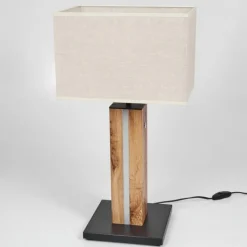 Lampes En Tissu-hofstein Lampe de table Kyneton LED Écru, Noir, 2 lumières