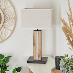 Lampes En Tissu-hofstein Lampe de table Kyneton LED Écru, Noir, 2 lumières