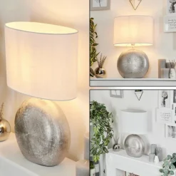 Lampes En Tissu-hofstein Lampe de table Lahnus Argenté, 1 lumière