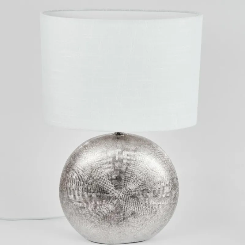 Lampes En Tissu-hofstein Lampe de table Lahnus Argenté, 1 lumière