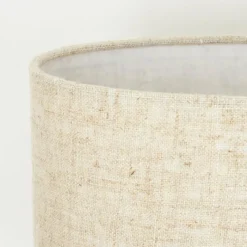 Lampes En Tissu-hofstein Lampe de table Lahnus Brun, Couleur bois, Blanc, 1 lumière