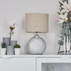 Lampes En Tissu-hofstein Lampe de table Lahnus Chrome, Argenté, 1 lumière