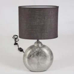 Lampes En Tissu-hofstein Lampe de table Lahnus Chrome, Argenté, 1 lumière