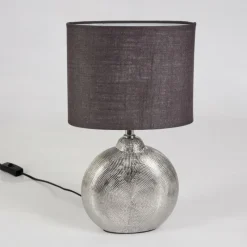 Lampes En Tissu-hofstein Lampe de table Lahnus Chrome, Argenté, 1 lumière