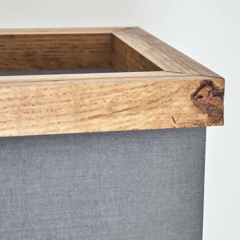 Lampes En Tissu-hofstein Lampe de table Lure Brun, Couleur bois, Noir, 1 lumière