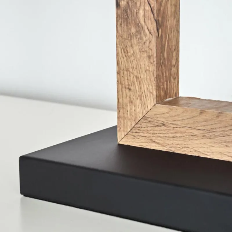 Lampes En Tissu-hofstein Lampe de table Lure Brun, Couleur bois, Noir, 1 lumière