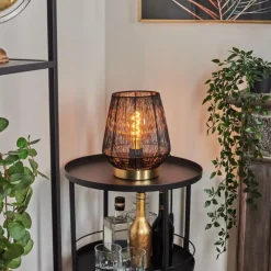 Style Boho-Chic-hofstein Lampe de table Madancos Laiton, 1 lumière