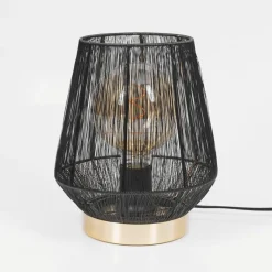 Style Boho-Chic-hofstein Lampe de table Madancos Laiton, 1 lumière