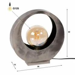 Lampes Vintages & Rétros-hofstein Lampe de table Magredis Argenté, 1 lumière