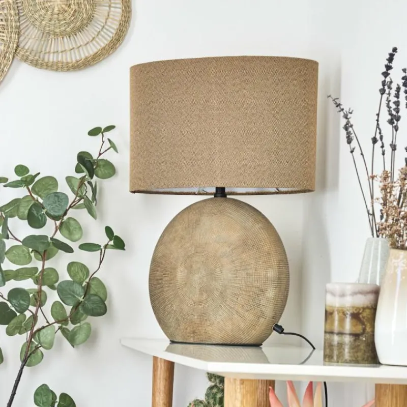 Lampes En Tissu-hofstein Lampe de table Manariz Brun, 1 lumière