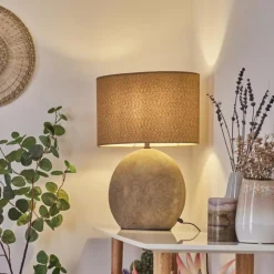 Lampes En Tissu-hofstein Lampe de table Manariz Brun, 1 lumière