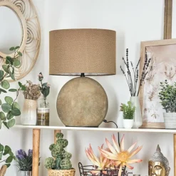 Lampes En Tissu-hofstein Lampe de table Manariz Brun, 1 lumière