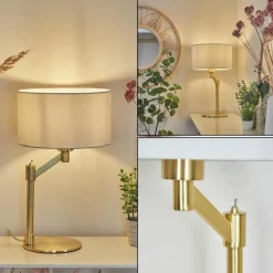 Lampes En Tissu-hofstein Lampe de table Manhenha Laiton, 1 lumière