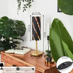 hofstein Lampe de table Maschwanden Or, 1 lumière