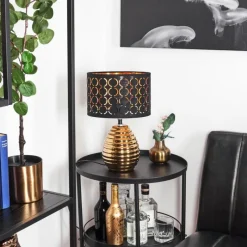 Lampes En Tissu-hofstein Lampe de table Osorno Or, 1 lumière