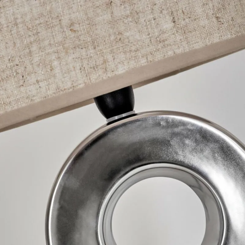 Lampes En Tissu-hofstein Lampe de table Pagade Argenté, 1 lumière