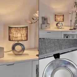 Lampes En Tissu-hofstein Lampe de table Pagade Argenté, 1 lumière