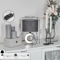 Lampes En Tissu-hofstein Lampe de table Pagade Argenté, 1 lumière