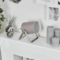 Lampes En Tissu-hofstein Lampe de table Puelches Nickel mat, 1 lumière