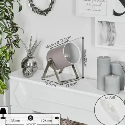 Lampes En Tissu-hofstein Lampe de table Puelches Nickel mat, 1 lumière